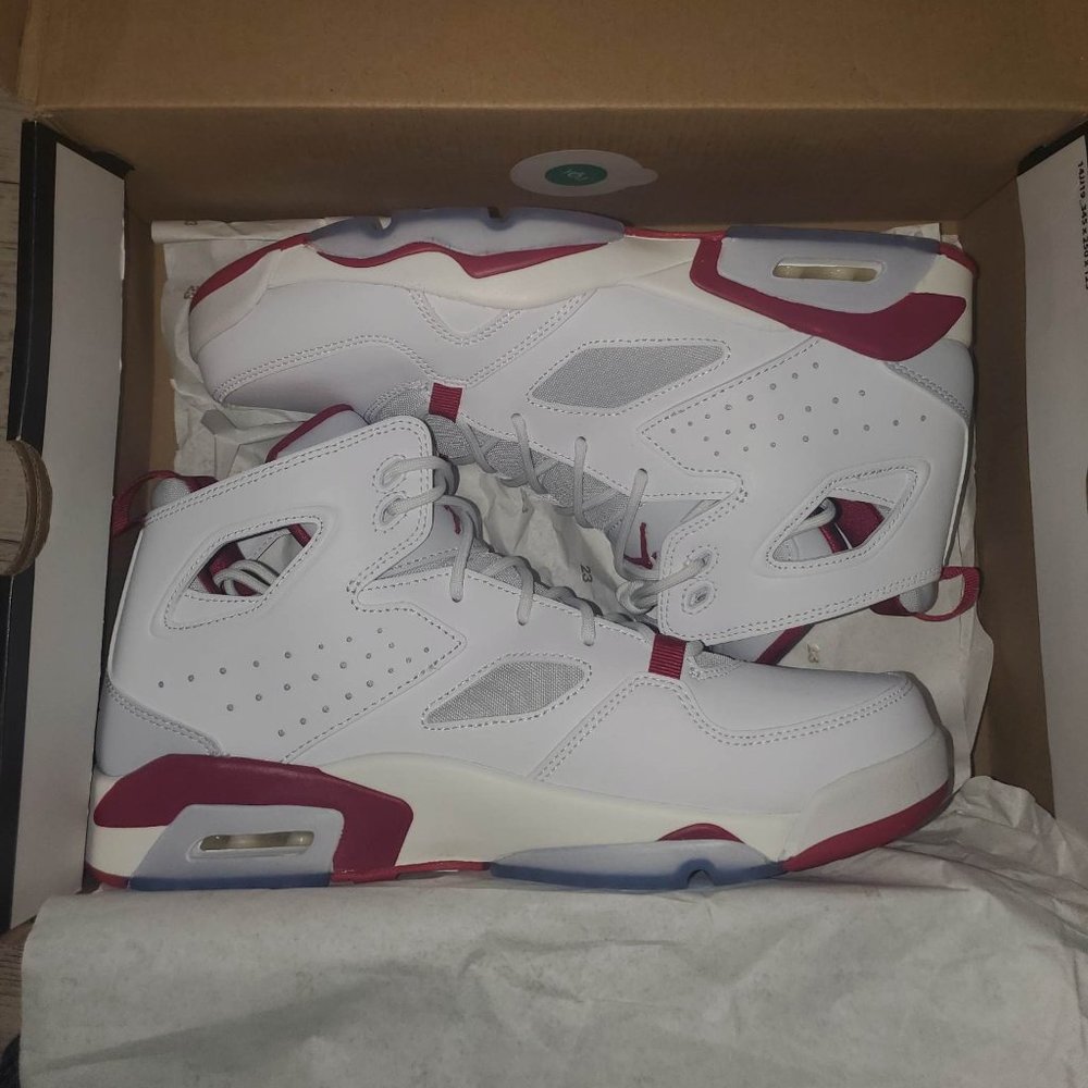 Size 10 Men's Jordan FLTCLB '91 White Mystic Hibiscus NEW W/box & receipt